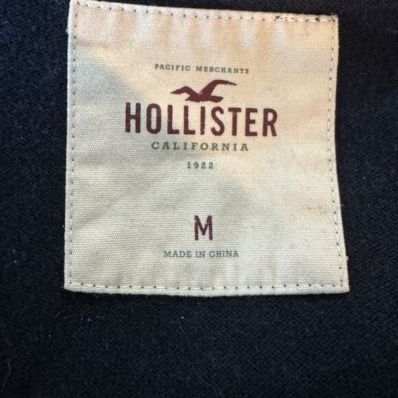 Y2K Hollister Lace Ruffle Cardigan Sweater Women’s Medium Black Button Front - Picture 7 of 8